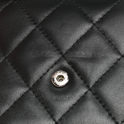 Chanel Lambskin Quilted Compact Flap Wallet Black 10 of 15