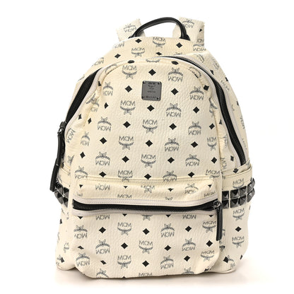 MCM Visetos Medium Side Studs Stark Backpack White 1 of 9