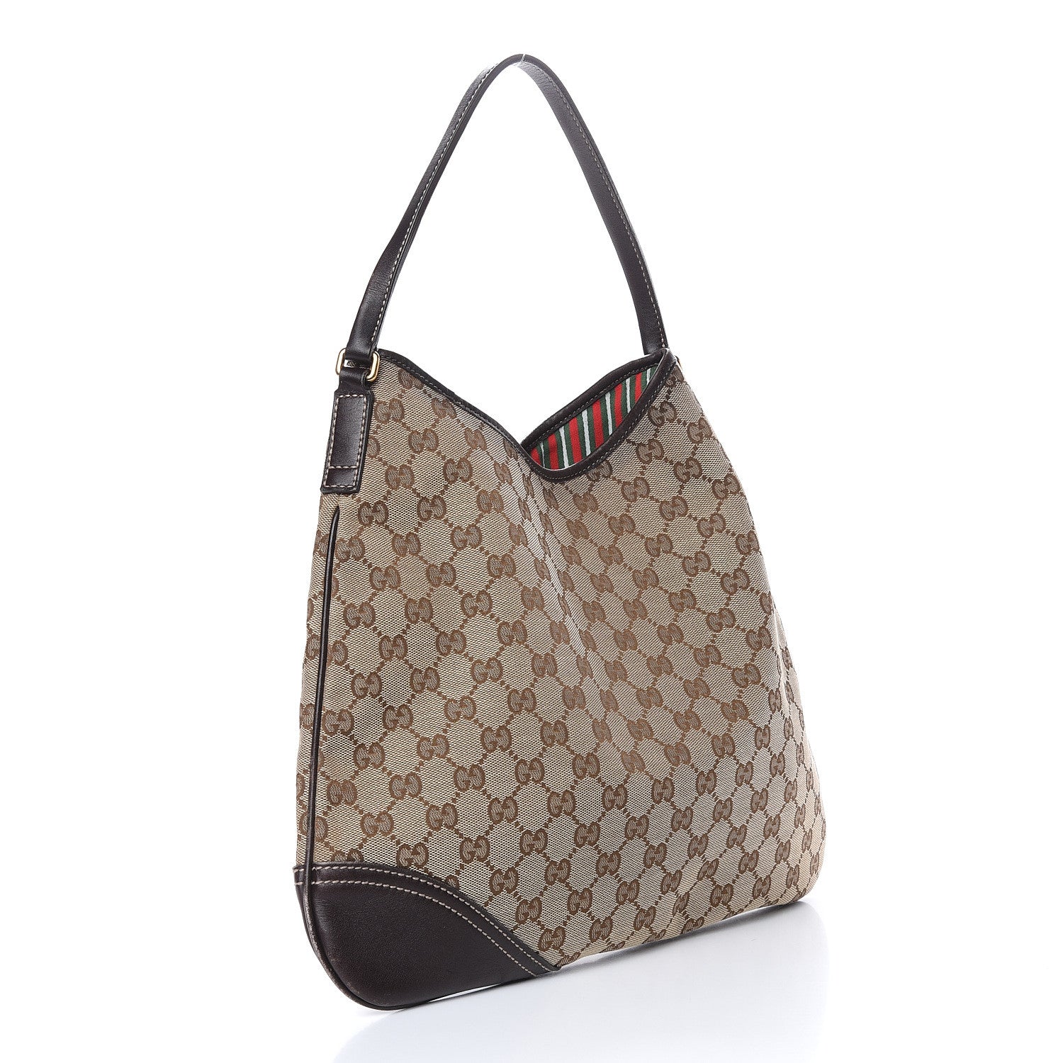 Gucci Monogram Medium New Britt Hobo Dark Brown 3 of 13