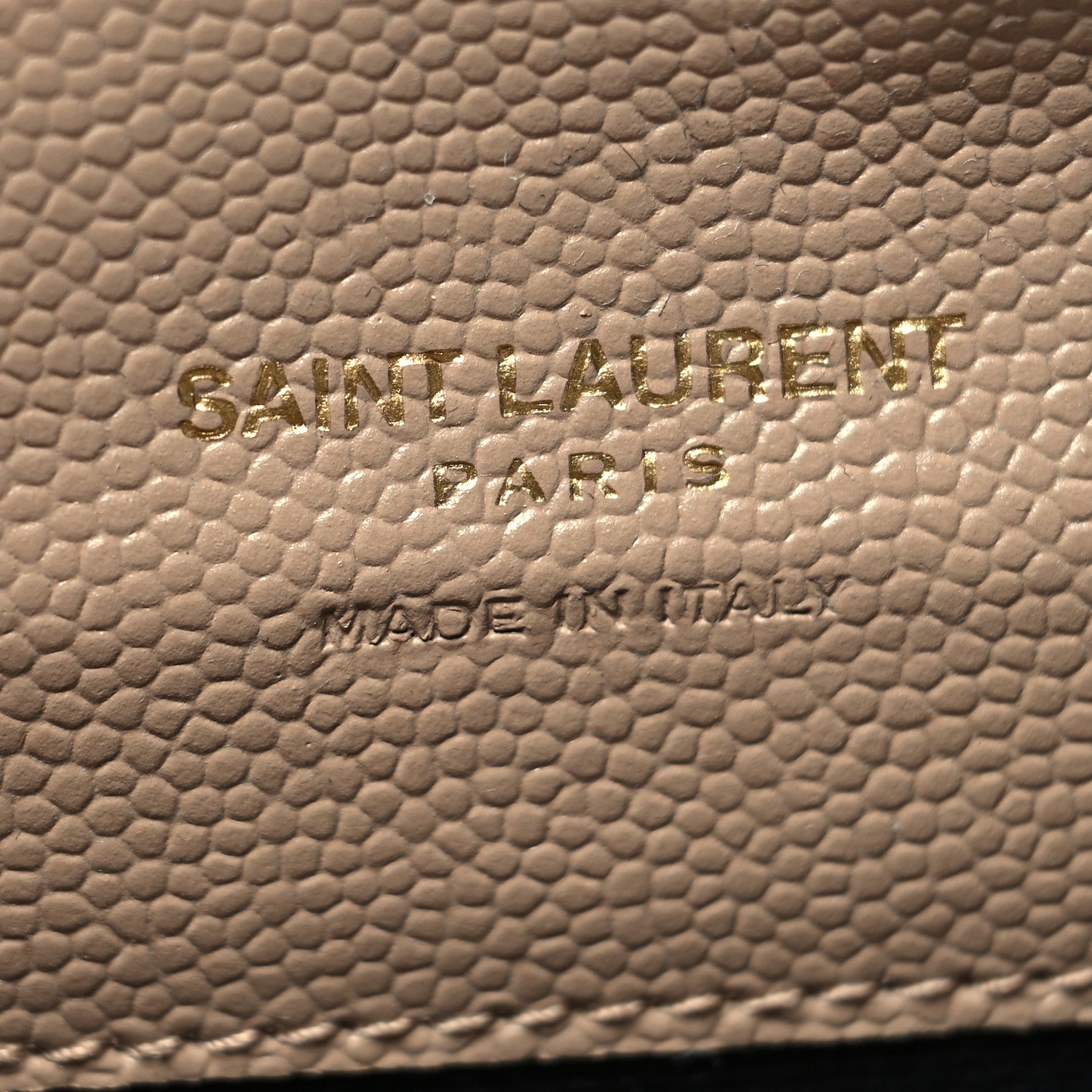 Saint Laurent Grain De Poudre Matelasse Chevron Monogram Envelope Clutch Dark Beige 6 of 10