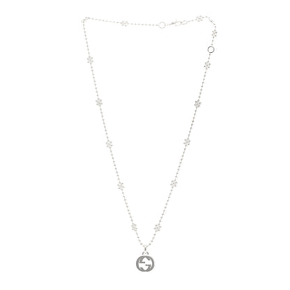 Gucci Sterling Silver Interlocking G Beaded Cluster Pendant Necklace 3 of 5