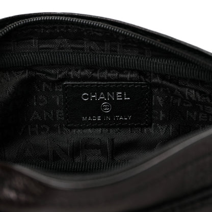 Chanel Calfskin CC Pencil Case Pouch Black 6 of 8
