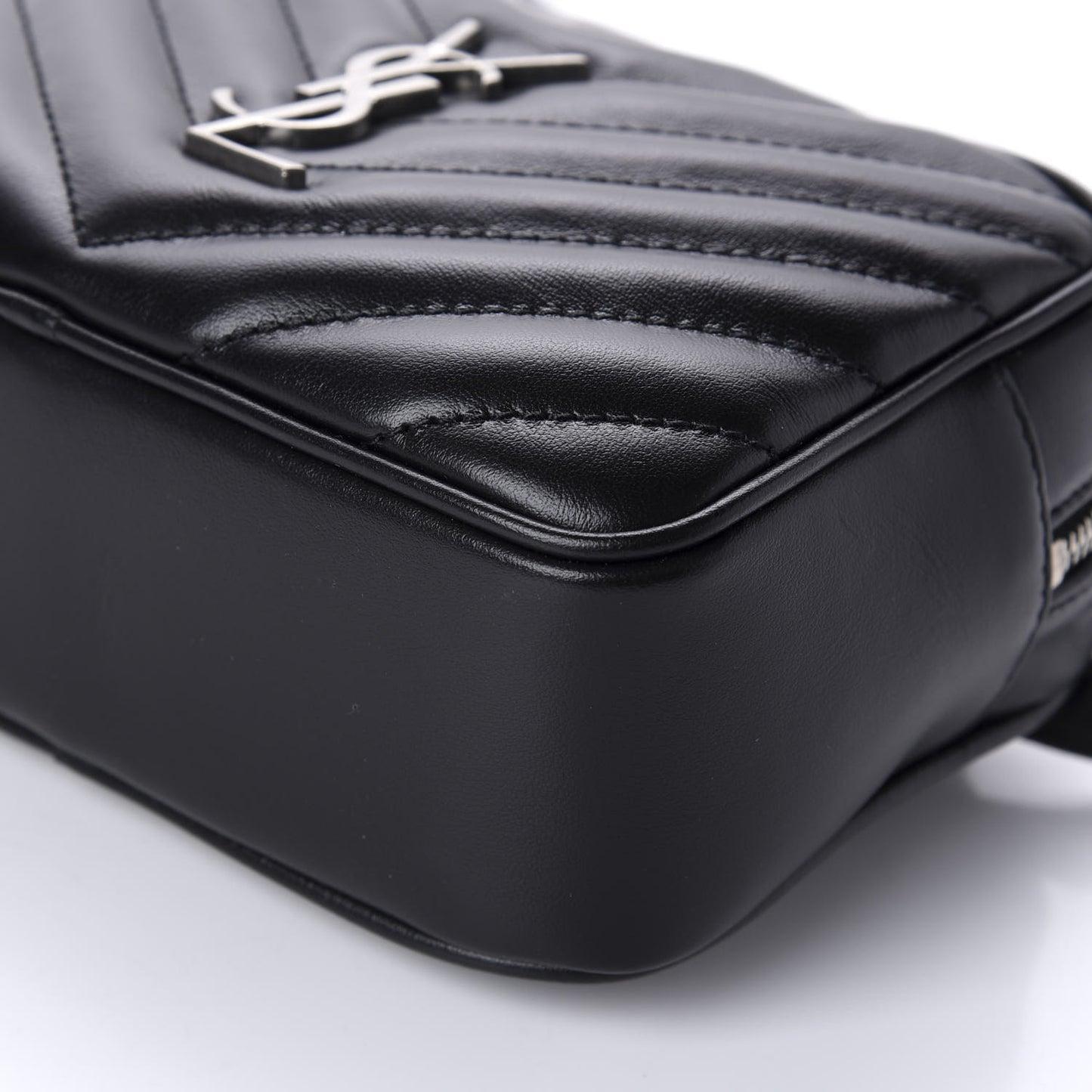 Calfskin Matelasse Monogram Lou Belt Bag Black