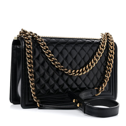 Chanel Hot Stamping Calfskin Tale Of Salzburg New Medium Boy Flap Black 4 of 19