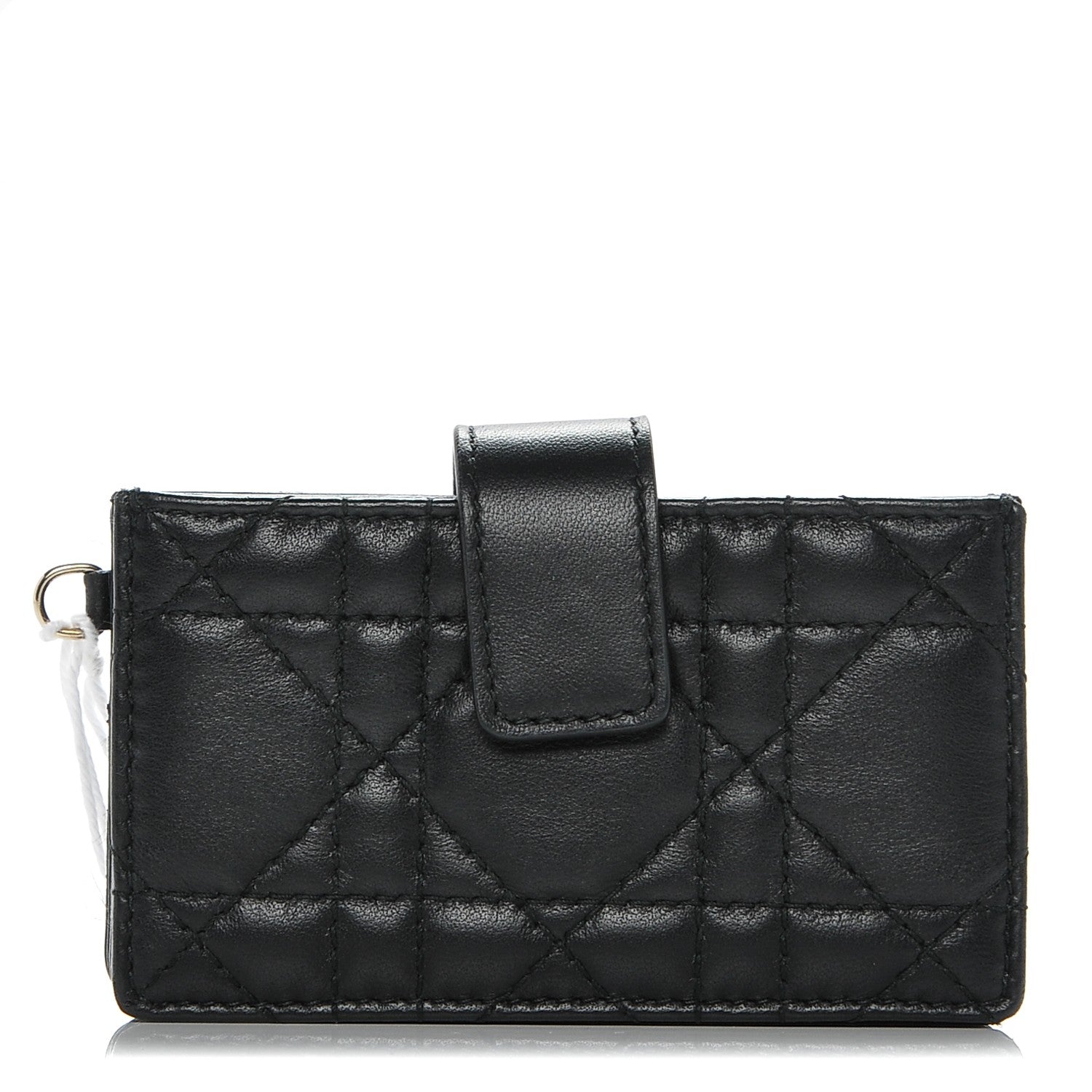 Christian Dior Lambskin Cannage Lady Dior 5-Gusset Card Holder Black 1 of 6