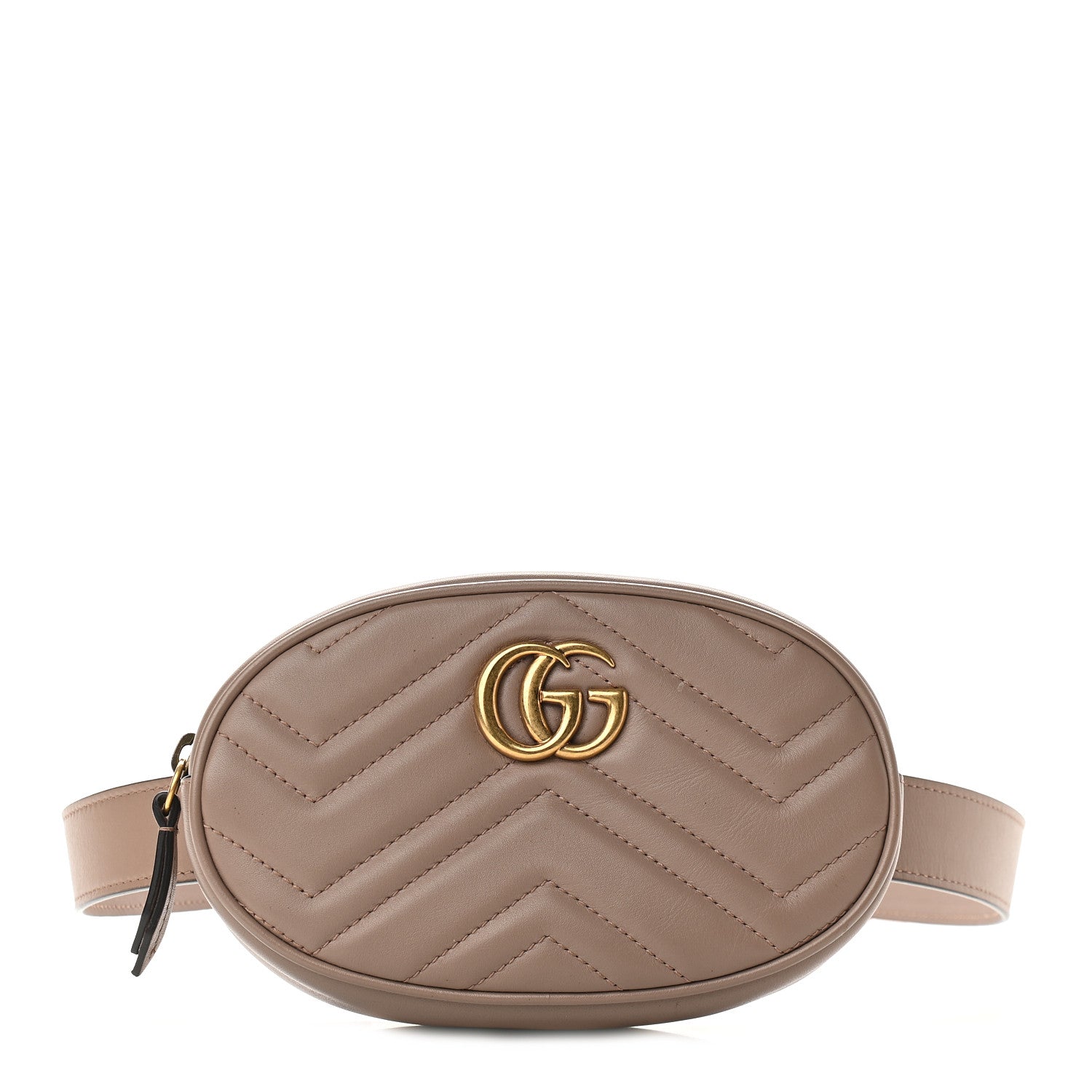 Gucci Calfskin Matelasse GG Marmont Belt Bag 95 38 Porcelain Rose 1 of 10