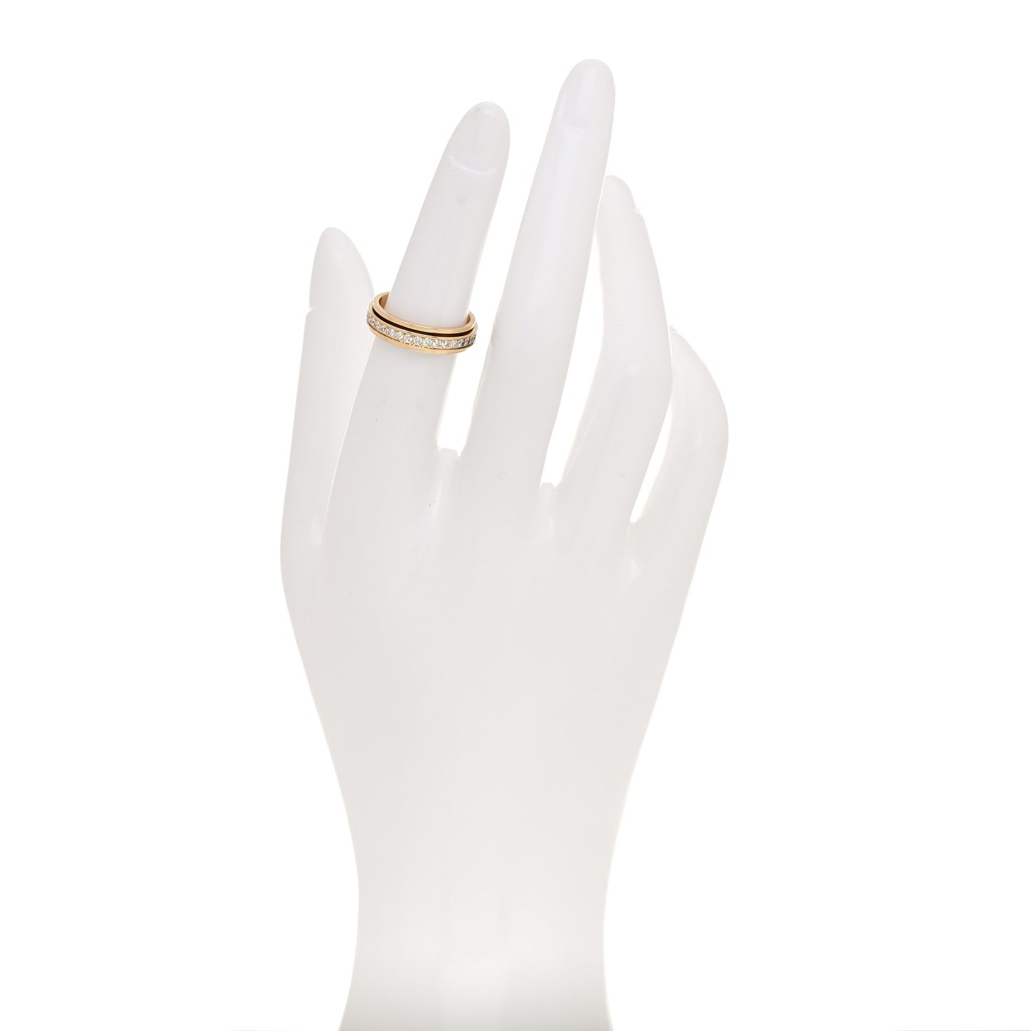 18K Yellow Gold Diamond Possession Wedding Band Ring 50 5.25