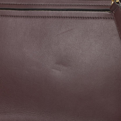 Celine Smooth Calfskin Suede Medium Bi-Color Trapeze Burgundy 10 of 10