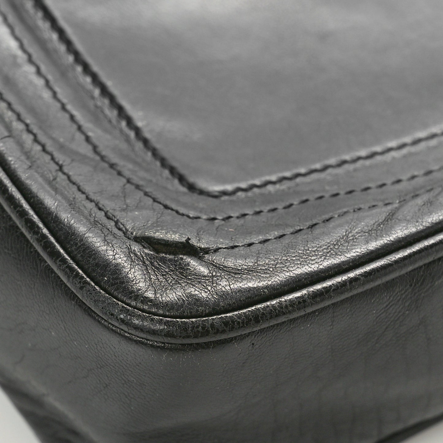 Lambskin CC Tassel Camera Case Black
