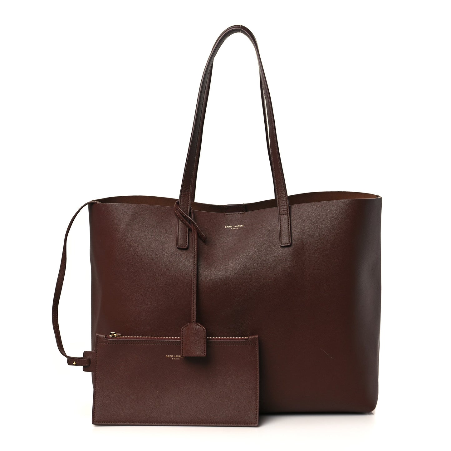 Calfskin Large Shopping Tote Old Brandy