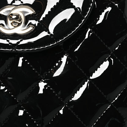 Chanel Patent Quilted Shiny Coco Small Flap Hobo Black 10 of 11
