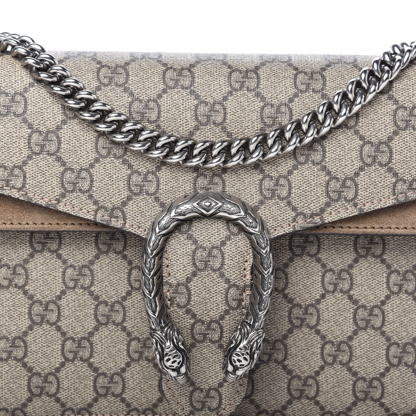 GG Supreme Monogram Small Dionysus Shoulder Bag Taupe