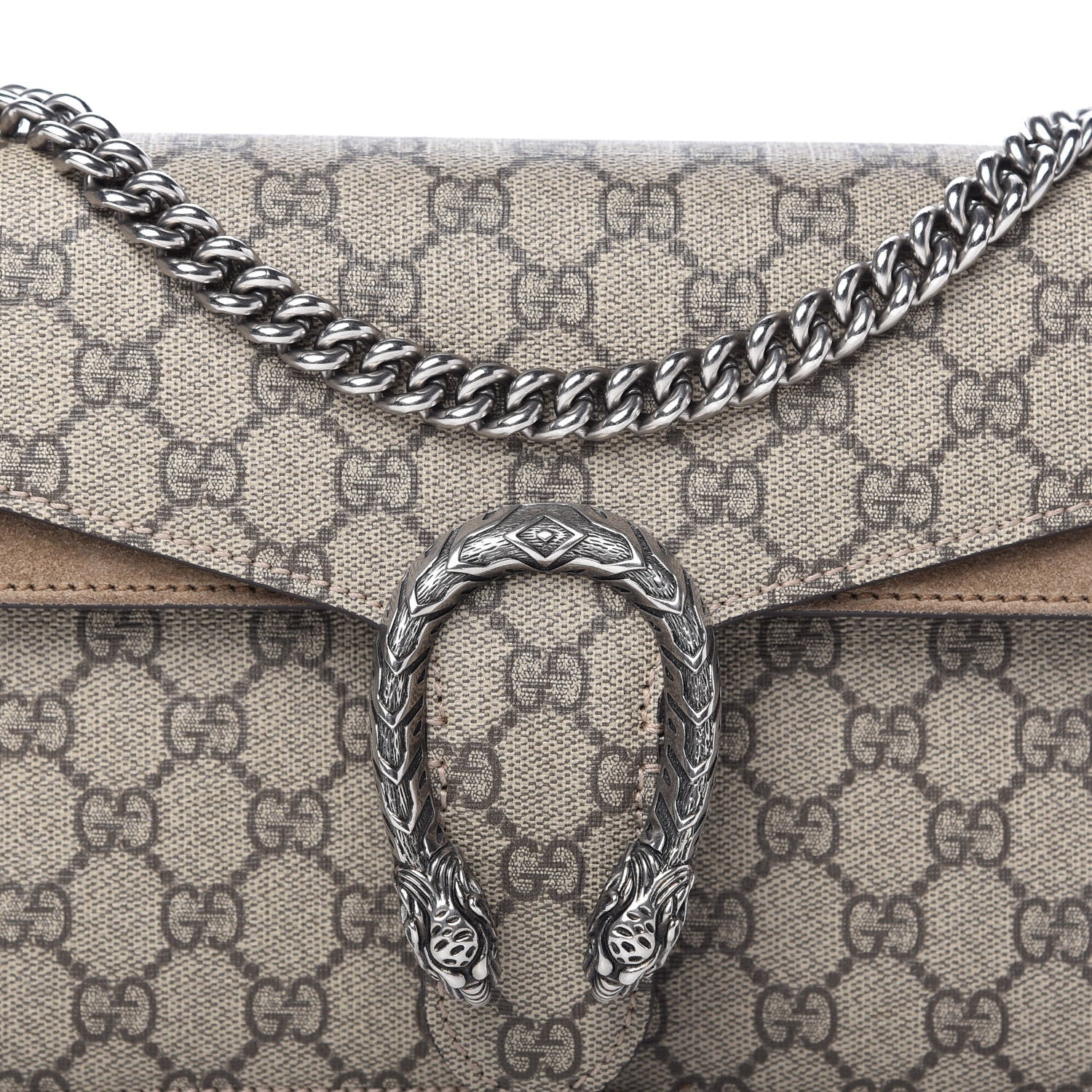 Gucci GG Supreme Monogram Small Dionysus Shoulder Bag Taupe 10 of 10