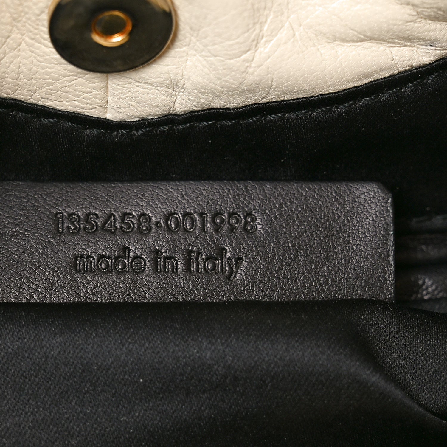 Saint Laurent Calfskin Pleated Mombasa Hobo Off White 6 of 9