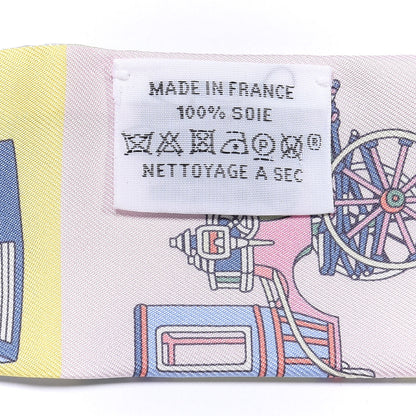 Hermes Silk Les Voitures Exquises Twilly Rose Pale Jaune Pale 3 of 4