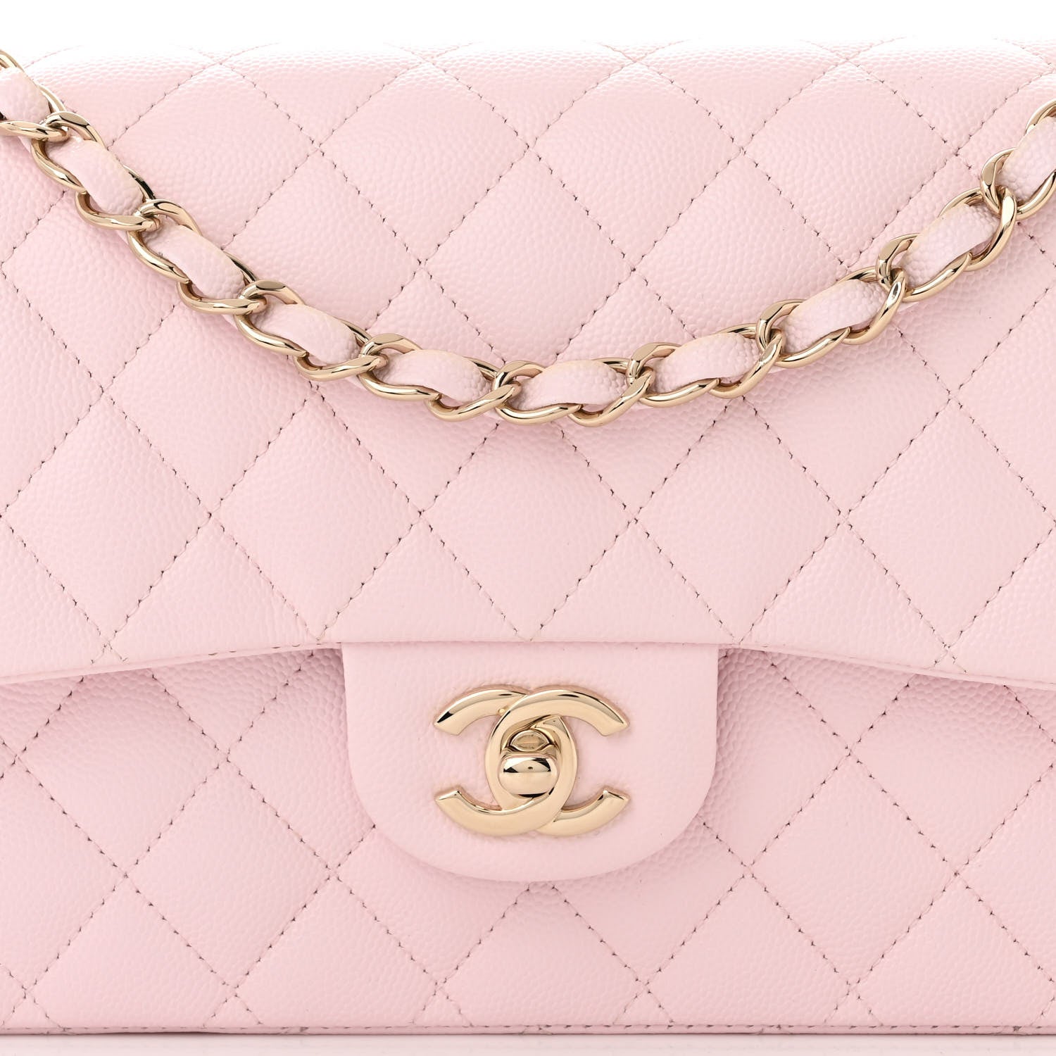 Chanel Caviar Quilted Medium Double Flap Light Pink 8 of 10