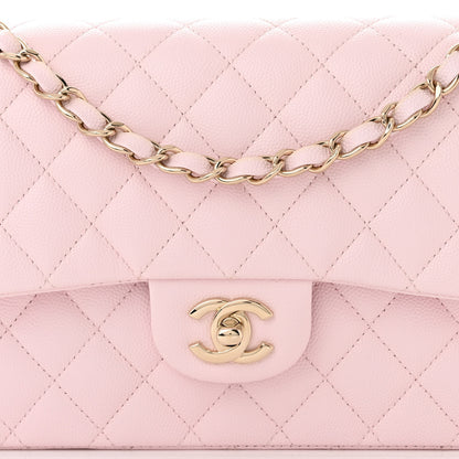 Chanel Caviar Quilted Medium Double Flap Light Pink 8 of 10