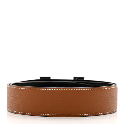 Hermes Box Togo So Black H Belt 90/36 Black Gold 2 of 6