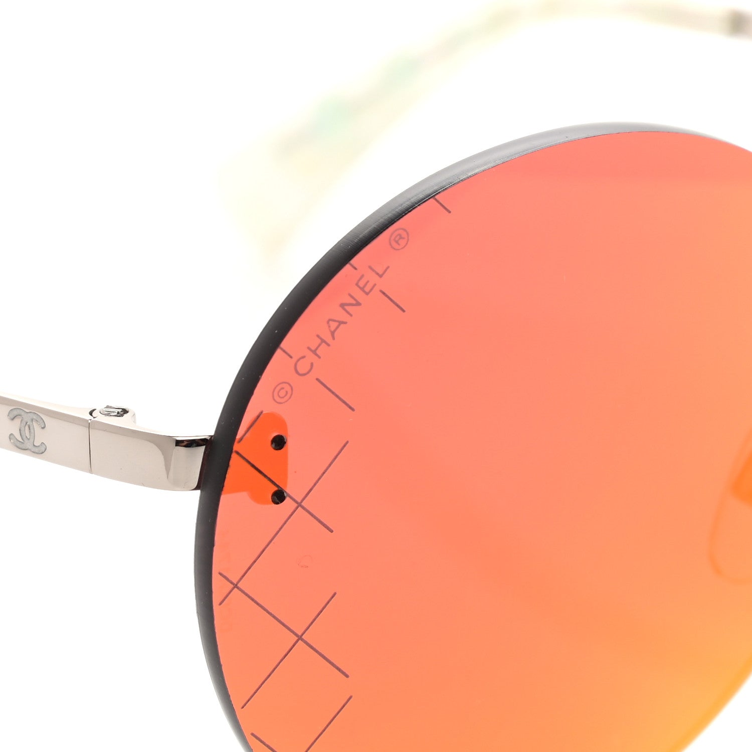Chanel Mirrored Round Sunglasses 4216 Red 5 of 8