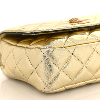 Versace Metallic Nappa Quilted Small Medusa Chain Crossbody Gold 8 of 9