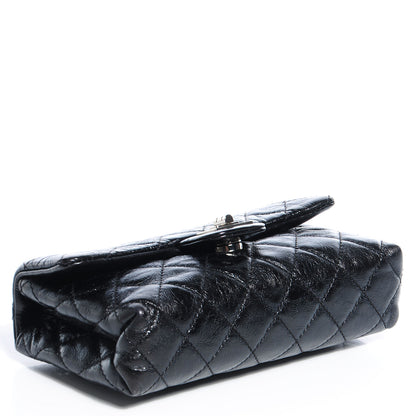 Chanel Glazed Calfskin 2.55 Reissue Flap Belt Bag Clutch Black 4 of 7