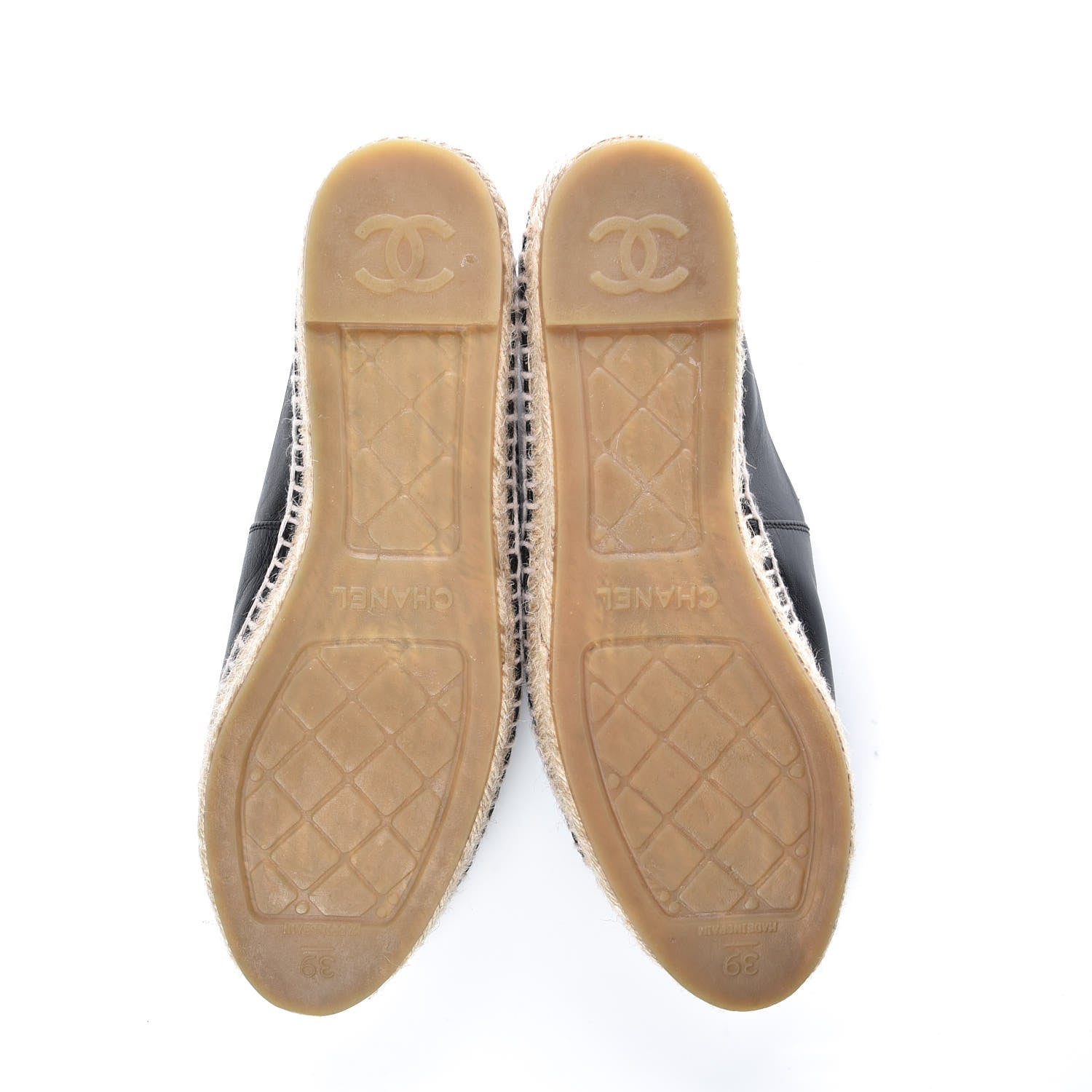 Chanel Lambskin CC Espadrilles 39 Black 5 of 11