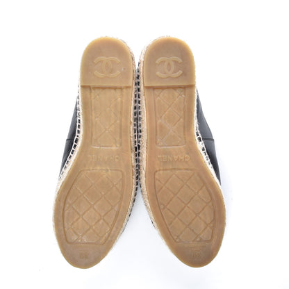 Chanel Lambskin CC Espadrilles 39 Black 5 of 11
