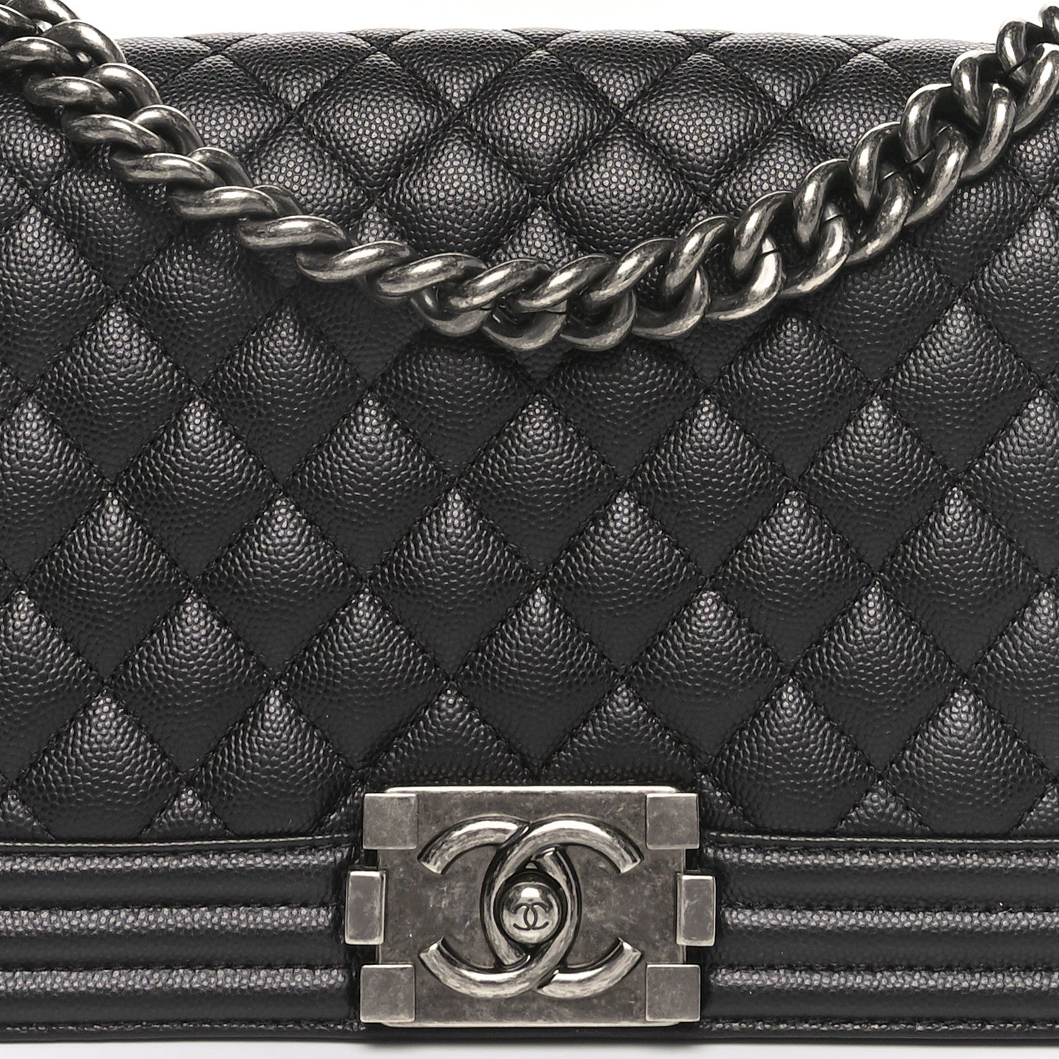 Chanel Caviar Quilted Medium Boy Flap Black 8 of 11