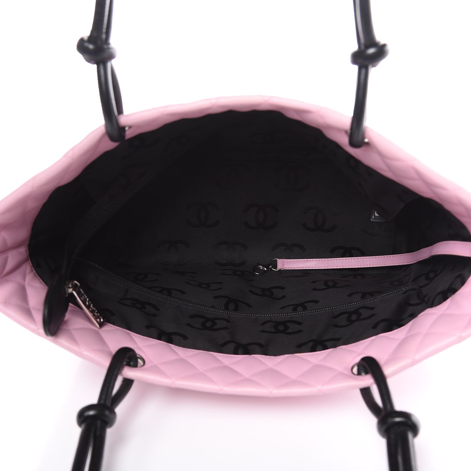 Chanel Calfskin Quilted Large Cambon Tote Pink Black 5 of 11
