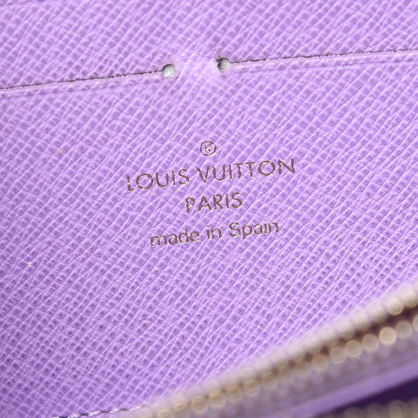 Damier Ebene Illustre Zippy Wallet Violet