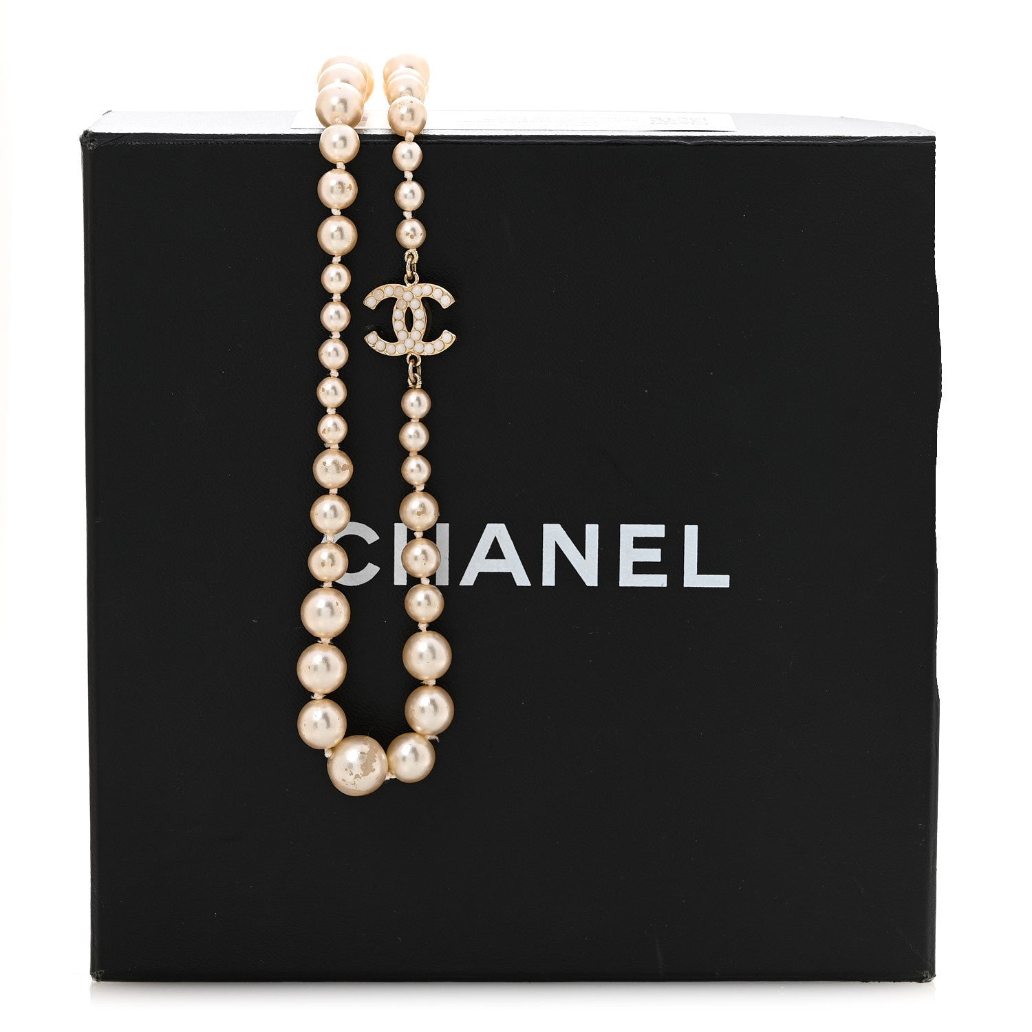 Chanel Pearl Multistrand CC Long Necklace Pearly White 8 of 8