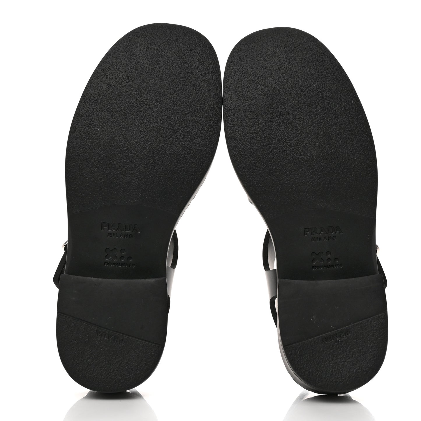 Foam Rubber Metal Triangle Logo 50mm Cage Sandals 38 Black