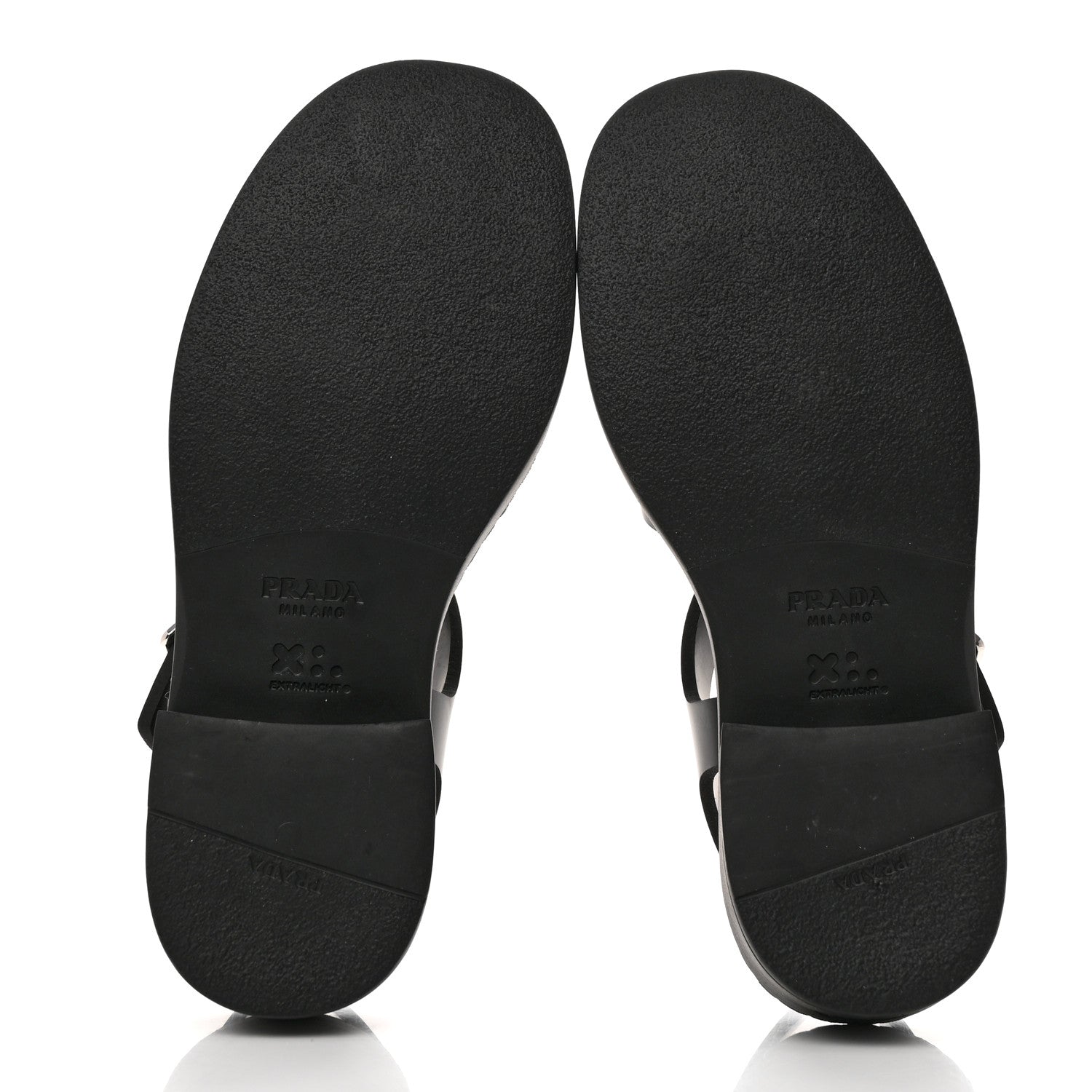 Prada Foam Rubber Metal Triangle Logo 50mm Cage Sandals 38 Black 5 of 8