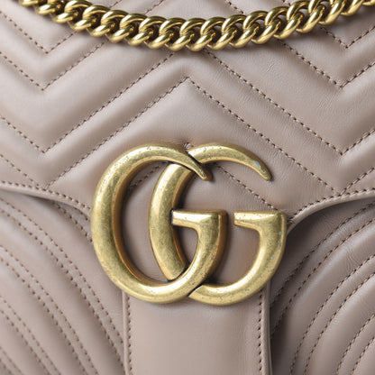 Gucci Calfskin Matelasse Medium GG Marmont Shoulder Bag Porcelain Rose 9 of 9