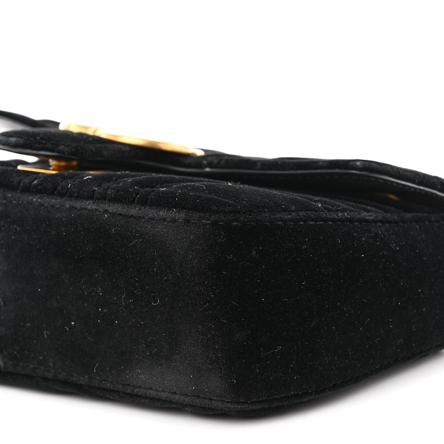 Velvet Matelasse Mini GG Marmont Black