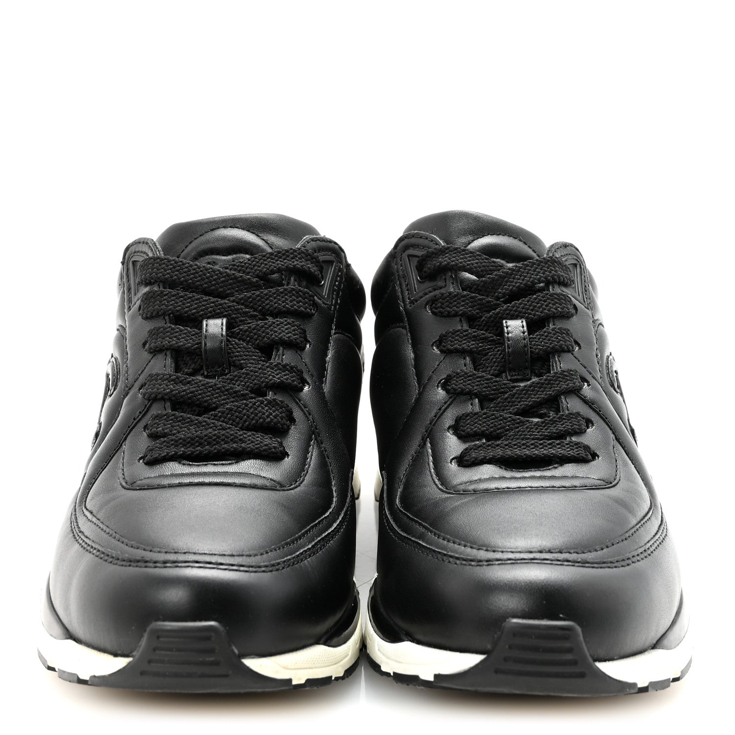 Chanel Calfskin CC Sneakers 36 Black 3 of 9