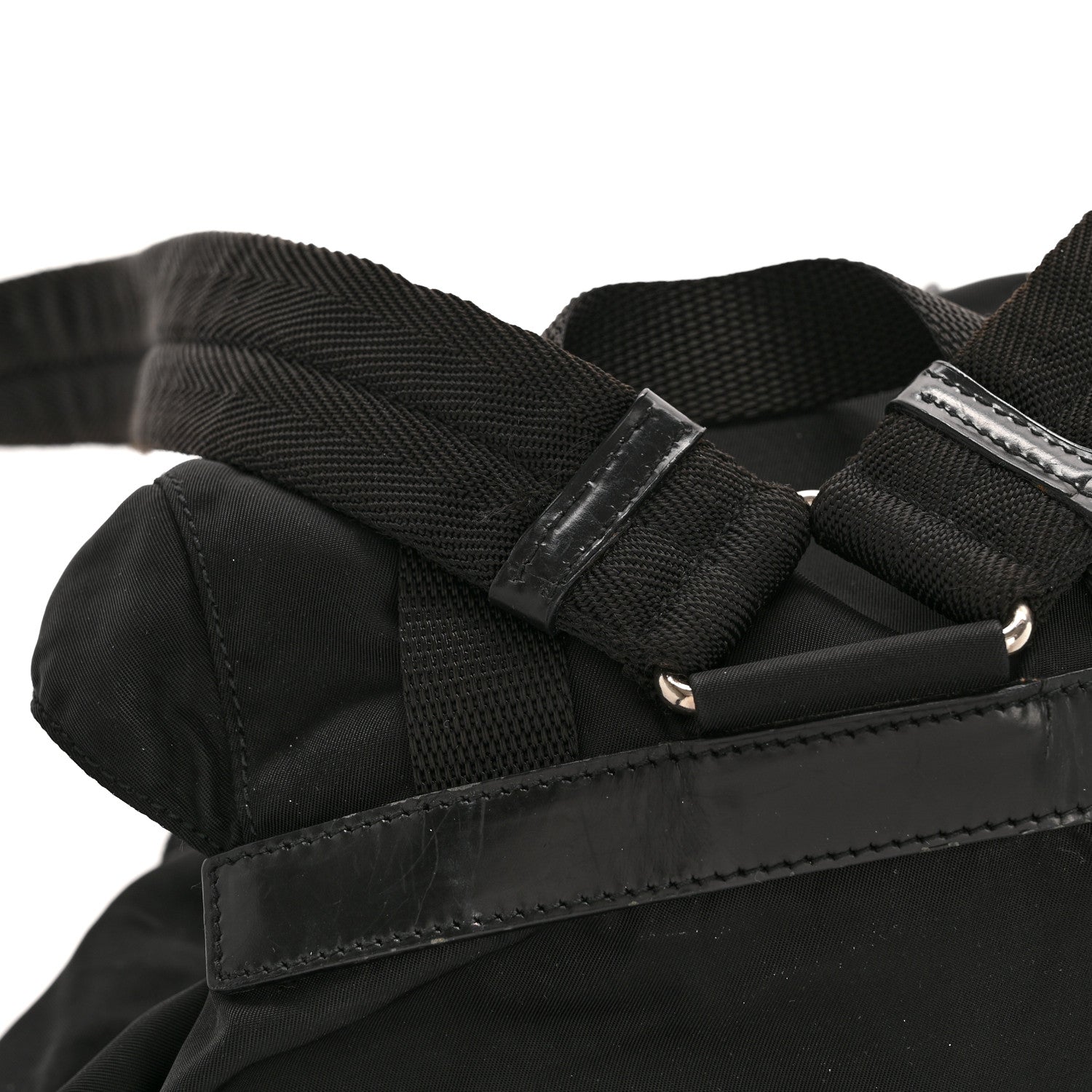 Prada Nylon Vela Single Buckle Backpack  Black 14 of 15
