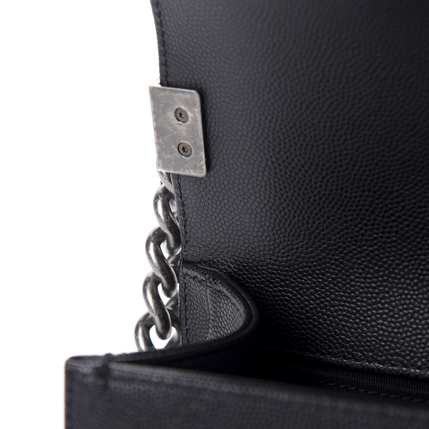 Caviar Quilted Medium Boy Flap Black
