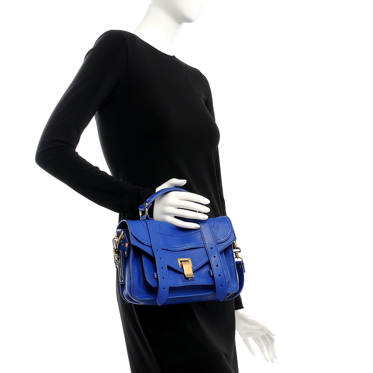 Proenza Schouler Lambskin Tiny PS1 Satchel Royal Blue 3 of 9