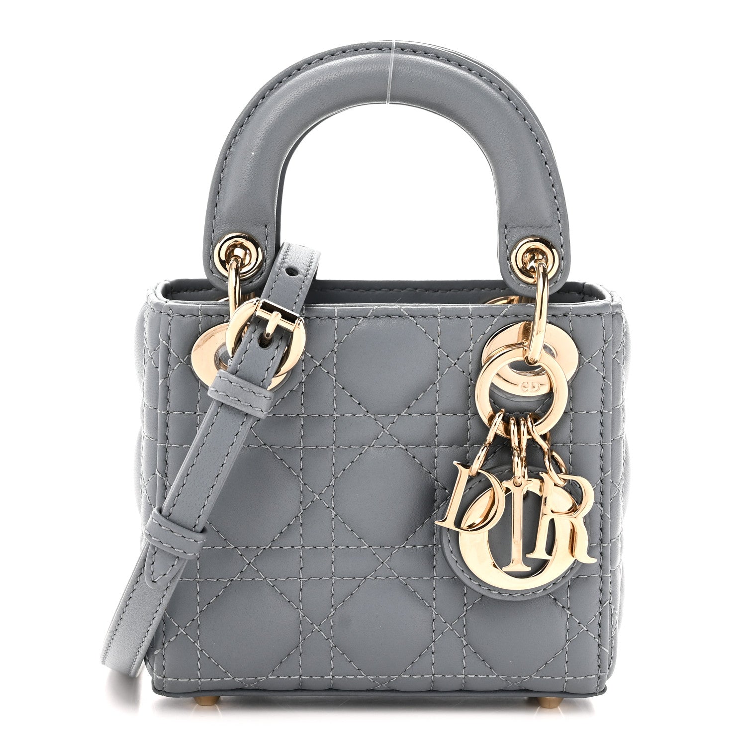 Christian Dior Lambskin Cannage Micro Lady Dior Cloud Blue 1 of 10