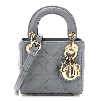 Christian Dior Lambskin Cannage Micro Lady Dior Cloud Blue 1 of 10