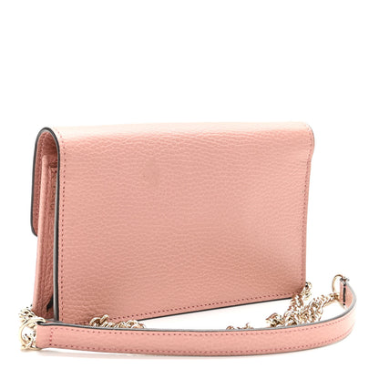Gucci Dollar Calfskin Interlocking G Chain Wallet Soft Pink 3 of 11