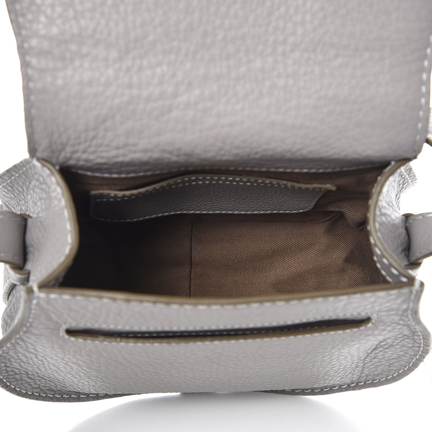 Calfskin Mini Marcie Round Crossbody Bag Cashmere Grey