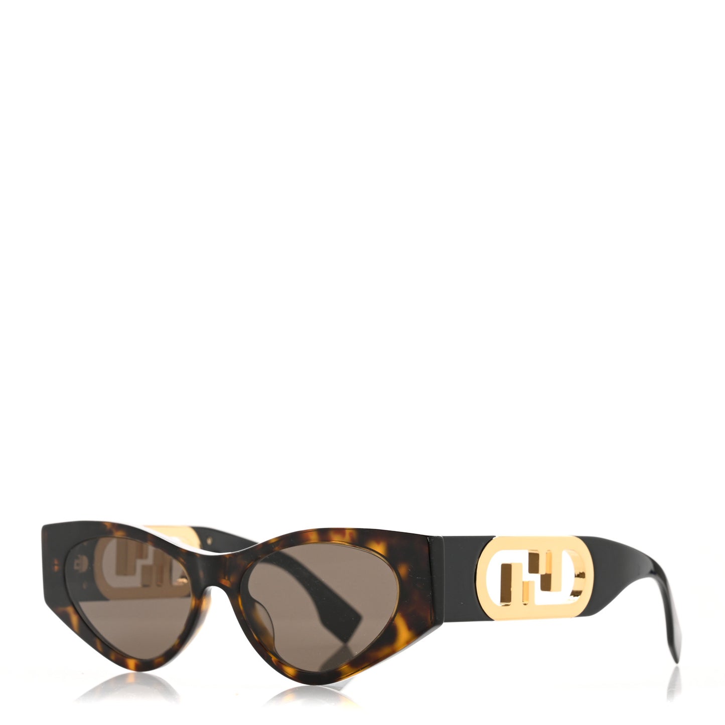 Acetate O'Lock Cat Eye Sunglasses FE40049I Tortoise Black