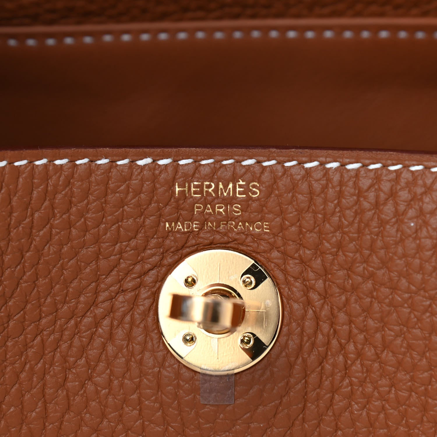 Hermes Taurillon Clemence Mini Lindy 20 Gold 6 of 9