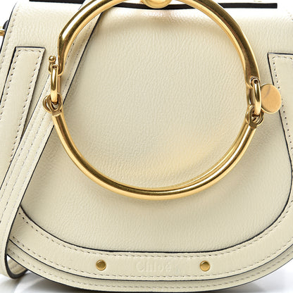 Chloe Calfskin Suede Small Nile Bracelet Bag Off White 7 of 9
