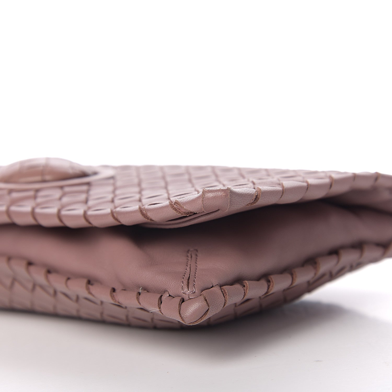 Bottega Veneta Nappa Intrecciato Turnlock Clutch Deco Rose 8 of 9