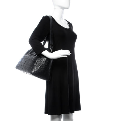 Givenchy Calfskin Crocodile Embossed Medium Antigona Black 2 of 12