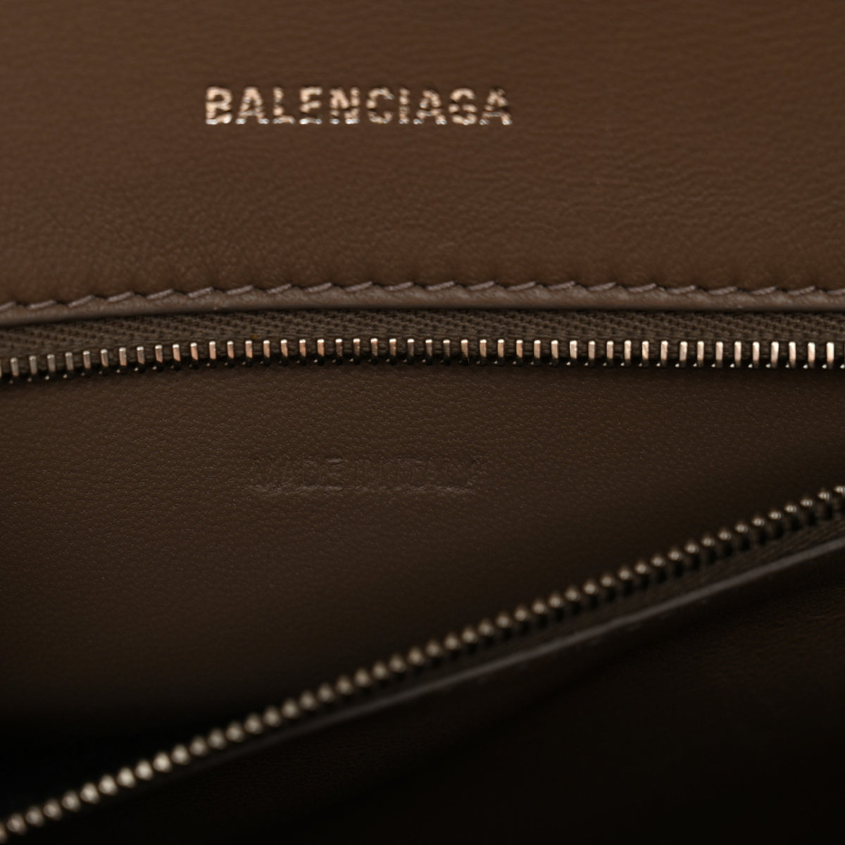 Balenciaga Calfskin Crocodile Embossed Small Hourglass Top Handle Bag Mink Grey 7 of 14