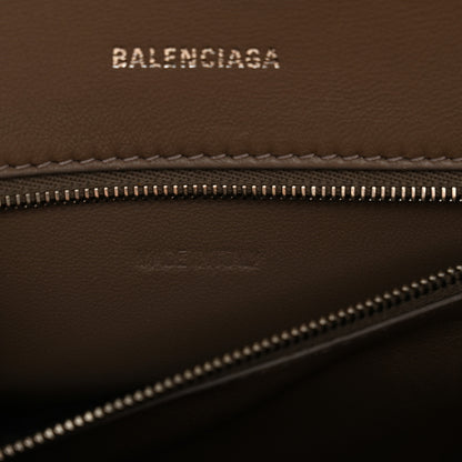 Balenciaga Calfskin Crocodile Embossed Small Hourglass Top Handle Bag Mink Grey 7 of 14